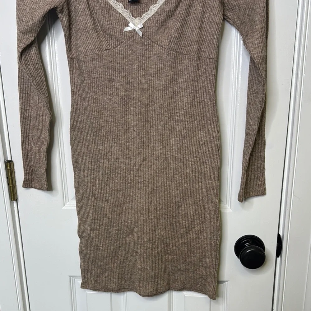 Forever 21 Brown Bodycon Scoop Neck Dress - Picture 5 of 6